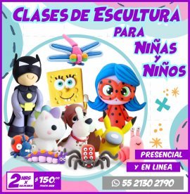 Clases de Escultura para Niñas y Niños, $ 150.00