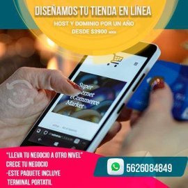 Diseño de paginas web y tiendas en Línea, $ 2,200.00